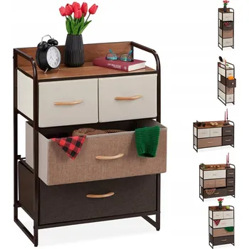 Komoda Komoda Relaxdays 58 x 31,5 x 9 Cm odstíny hnědé