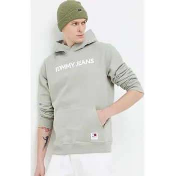 Pánská mikina Tommy Jeans pánská zelená mikina 20005610-8720645887676