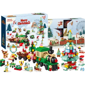 Vánoční dekorace Adventní Kalendář Vánoční Stavebnice Vláček Stromeček Dárek