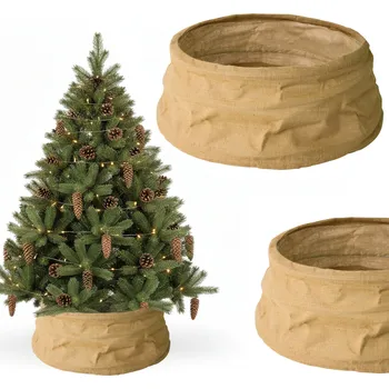 Vánoční stromek Lebula Držák na květináč na vánoční stromek z juty 66x25cm Béžová