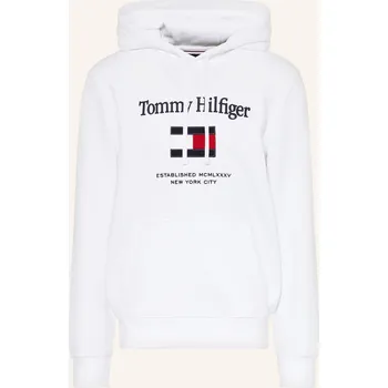 Pánská móda Tommy Hilfiger Pánská Mikina S Kapucí Tommy, bílá / červená /...
