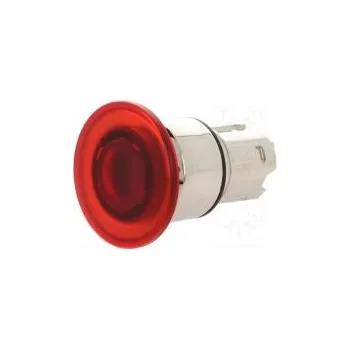 vypínač Přepínač tlačítkový Stab.pol 2 22mm červená IP67 pol 2