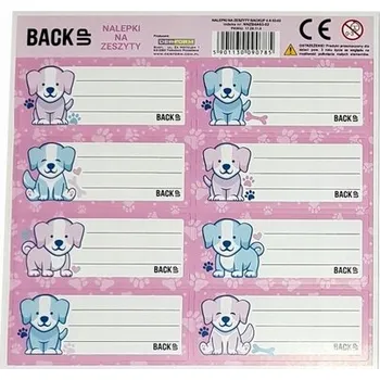 samolepka Samolepky na sešit Back Up 8 ks