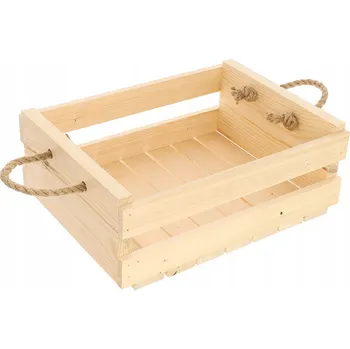 Obraz Dřevěná dekorativní bedýnka s úchytem 30x20x16 cm, krabička