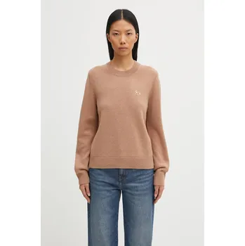 Dámský svetr Vlněný svetr Maison Kitsuné Baby Fox Lambswool Regular, XS, hnědá, 82X