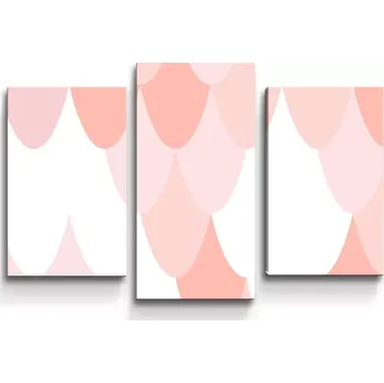 Obraz Sablio Obraz - 3-dílný Růžové obloučky - 75x50 cm