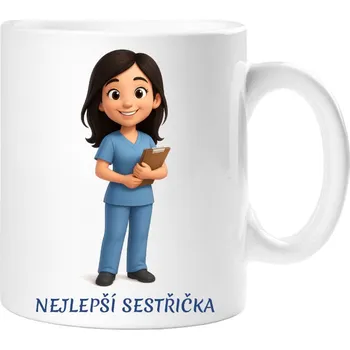 Dárkový hrnek pro sestřičku - Hrneček nejlepší sestřička 3 - 330 ml / Jedna strana