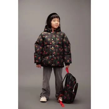 Dětská bunda Mini Rodini Lingonberries 25710112 černá 99X, vel. 116-122