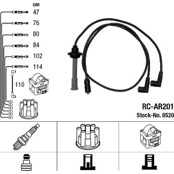 Zapalovací kabel Sada kabelů pro zapalování NGK 0520