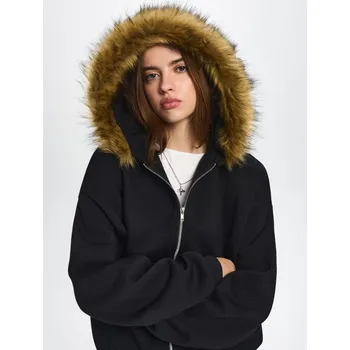 Dámská mikina Mikina na zip s kapucí - S - House - černá - 534GS-99X