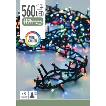 Vánoce Světelný vánoční řetěz Twinkle barevná, 560 LED, 4HOME, mix barev