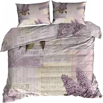 Povlečení Bavlna saténové Povlečení 140x200 cm 3D KVĚTINY