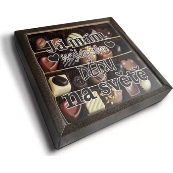 Bonboniéra Sablio Pralinky Já mám nejlepšího dědu na světě - 20 ks pralinek