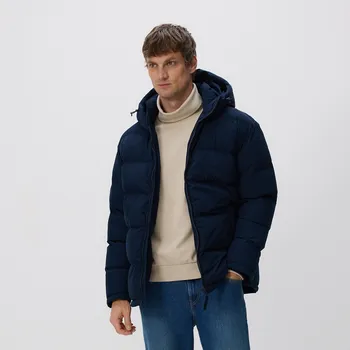 Dámský kabát Reserved - Prošívaná bunda s kapucí - tmavomodrá - PK235-59X - PK235-59X-S