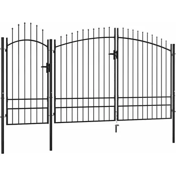 brána vidaXL Zahradní brána ocel 2,45 x 4 m černá