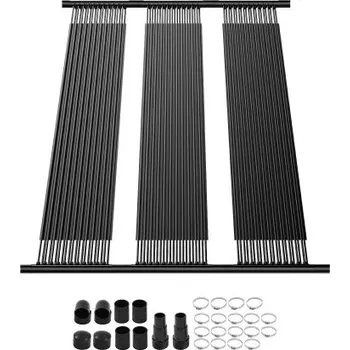 Solární ohřívač bazénu VEVOR, systém ohřevu bazénu z HDPE o rozměrech 4 x 10 stop - odolný a odolný vůči povětrnostním vlivům, s kompletním příslušenstvím, univerzální solární panel pro bazén – zvyšuje teplotu vody, pro nadzemní i zapuštěné bazény