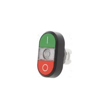 vypínač Přepínač dvojitý 1-polohové 22mm červená/zelená Podsv MLB-1