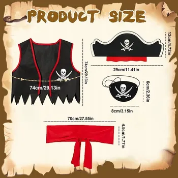 Karnevalový kostým PIRÁT KOSTÝM PIRÁTSKÝ KOSTÝM DOPLŇKY NA MAŠKARNÍ PLES ZÁBAVA