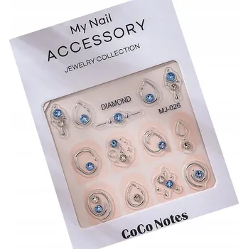 samolepka 5D Samolepky samolepicí stříbrné zirkony perly S56