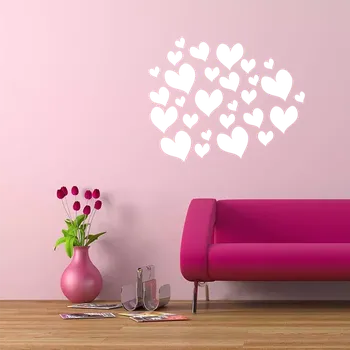 samolepka Sablio Samolepka na zeď: Srdíčka set