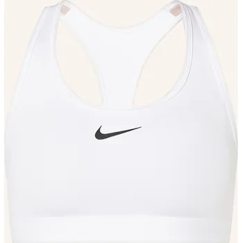 Dámské oblečení Nike Dámská Sportovní Podprsenka Swoosh, bílá, 42
