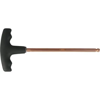 Ruční nářadí Úhlový klíč s čepem berylliumplus, vnitřní šestihran, t-rukojeť, 4 mm, s kulatou hlavou