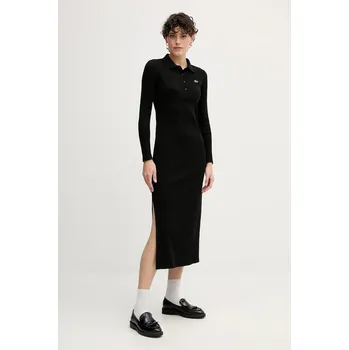 Dámské šaty Bavlněné šaty Lacoste EF5297 černá 99X, vel. 36