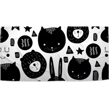 Sablio Ručník Kočička a medvěd - 30x50 cm