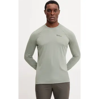 Pánské tričko Sportovní tričko s dlouhým rukávem Jack Wolfskin Prelight Swift A63803 zelená 97X, vel. S