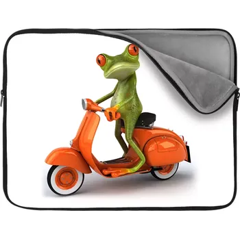 pouzdro na notebook Sablio Obal na notebook Žába na motorce - 17