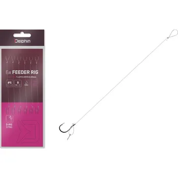 Delphin Návazec FLR D-rig BARB 8cm 0,22mm Velikost 6 Sting 7mm 6ks