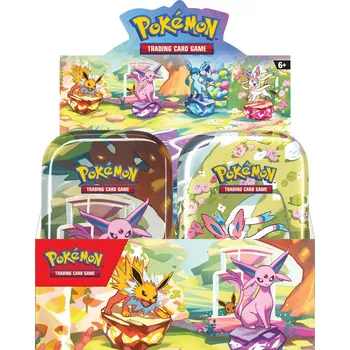 Karetní hra Pokémon TCG Scarlet & Violet Prismatic Evolutions Mini Tin Displej Box - Sealed case