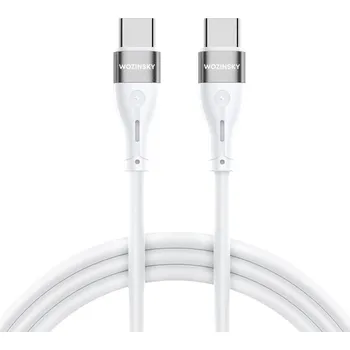 Datový kabel Wozinsky WSTCC1 USB-C PD kabel - USB-C / 1m / 65W / bílý