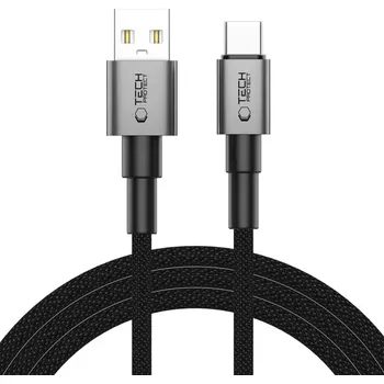 Datový kabel USB-A/USB-C kabel Tech-Protect UltraBoost DNA Type-C 15W/3A 2m Iron Grey
