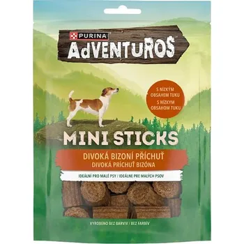 Bonbon ADVENTUROS Mini Sticks s divokou bizoní příchutí 90g