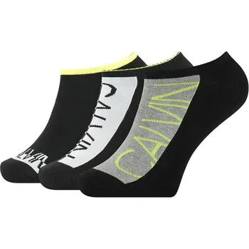 Pánské ponožky Calvin Klein pánské černošedé ponožky 3 pack 20000821-1663426