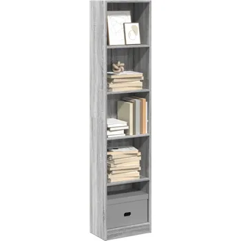 Knihovna zahrada-XL Knihovna šedá sonoma 40 x 24 x 176 cm kompozitní dřevo 857797