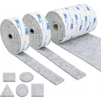 Obraz Filcová podložka 3M šedá samolepicí 120x14 cm 3 ks