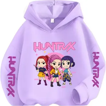 Chlapecký svetr KPop Demon Hunters (Lovkyně démonů) KPop Demon Hunters dětská mikina s potiskem (Huntrix) Barva: fialová (64113), Velikost: 120
