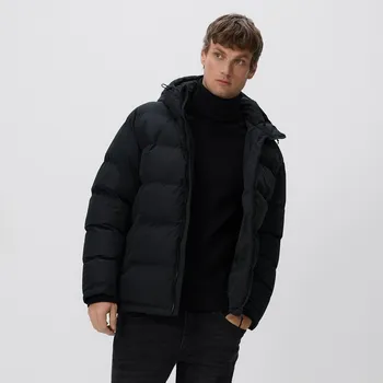 Dámské oblečení Reserved - Prošívaná bunda s kapucí - černý - PK235-99X - PK235-99X-XL