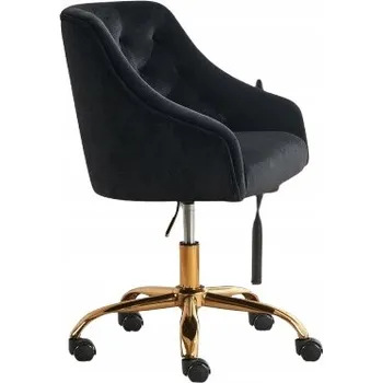 Otočná kancelářská židle FOTEL KRZESŁO BIUROWE OBROTOWE WYGODNE MODNE černá