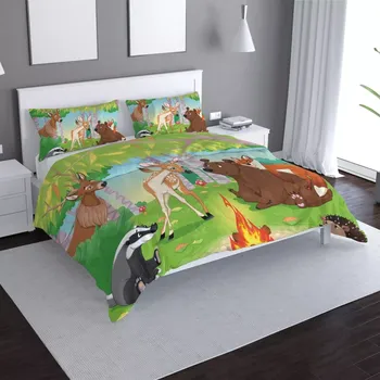 Povlečení Sablio Povlečení Lesní zvířátka 2 - 140x200 / 90x70