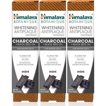 zubní pasta Himalaya Botanique Bělící Zubní Pasta s Aktivním Uhlím a Černucha 3ks