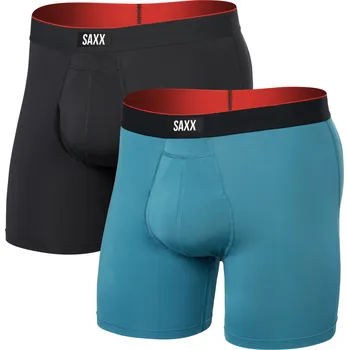 Boxerky Boxerky Saxx Multi-Sport Mesh Boxer Brief Fly 2Pk Velikost: XL / Barva: modrá/černá