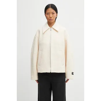 Bunda s příměsí vlny WRSTBHVR Elmar béžová barva, U5025TD.3207, M, 08X