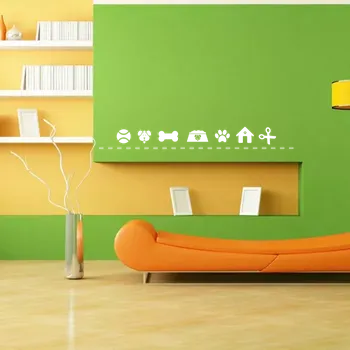 samolepka Sablio Samolepka na zeď: Psí potřeby - 60x7 cm