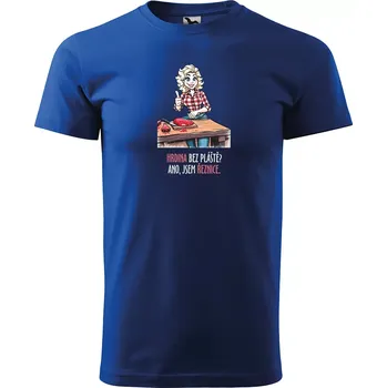 Pánské oblečení Sablio Tričko s potiskem Ano, jsem řeznice - modré 2XL