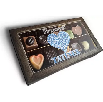 Bonboniéra Sablio Pralinky Nejlepší tatínek - 10 ks pralinek