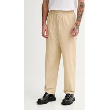 Dámské kalhoty Bavlněné kalhoty Kenzo béžová barva, FF55PA5019SC.11 08X, vel. L