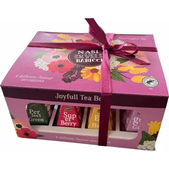 Dárkový potravinový koš Dárková sada čajů pro babičku Pyramid Tea Box 12x 2g